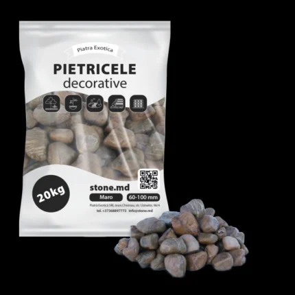 Piatra Naturala Prundis Decorativ De Marmura Maro 40 80mm 20kg